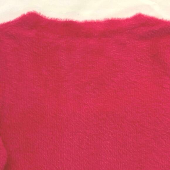 Free People Moonbeam Cropped Sweater Womens Size L Raspberry Soft Stretchy Fuzzy - Picture 11 of 16